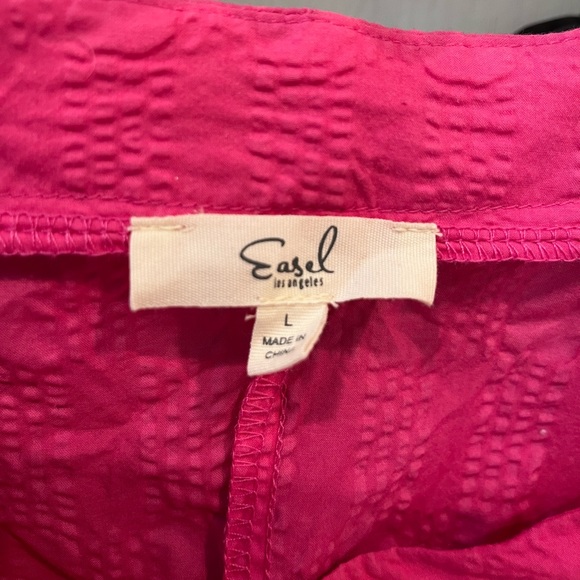 Easel Los Angeles ~Hot Pink 🩷 Babydoll Top! - Picture 2 of 3